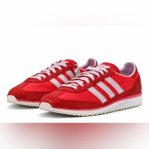 adidas Women's Red and White Sneakers